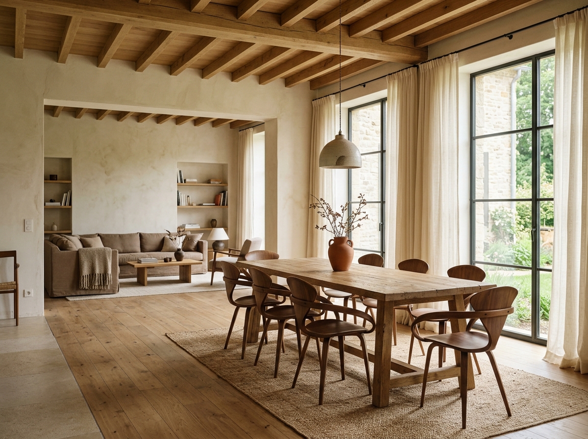 Séjour ouvert conçu par Maison Tessa