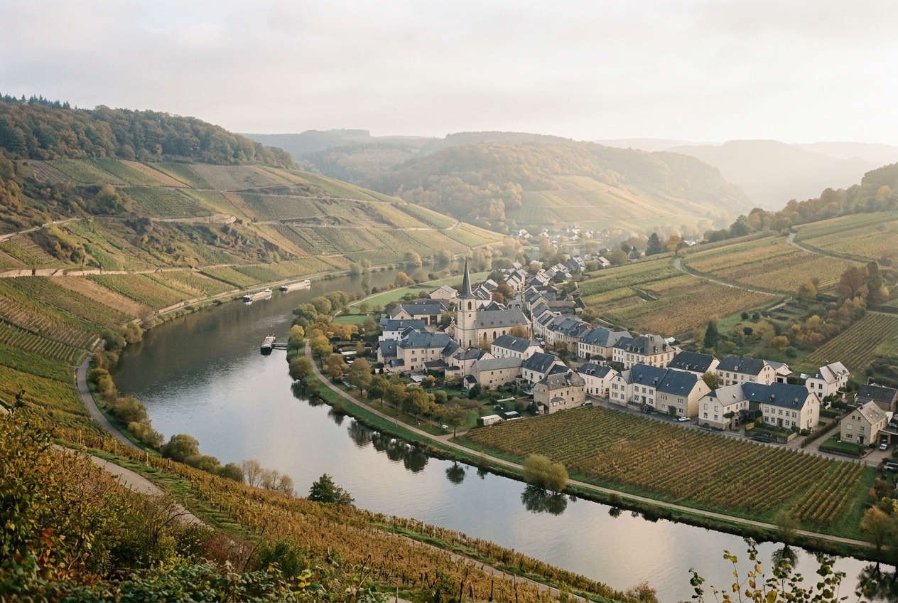 Vignobles en terrasses de la vallée de la Moselle luxembourgeoise